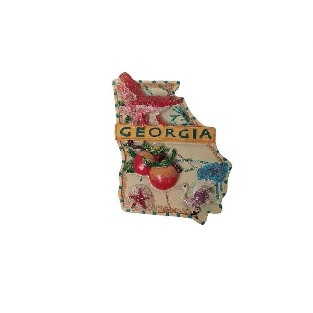 Georgia Peach Travel Advertisement Ad Refrigerator Magnet